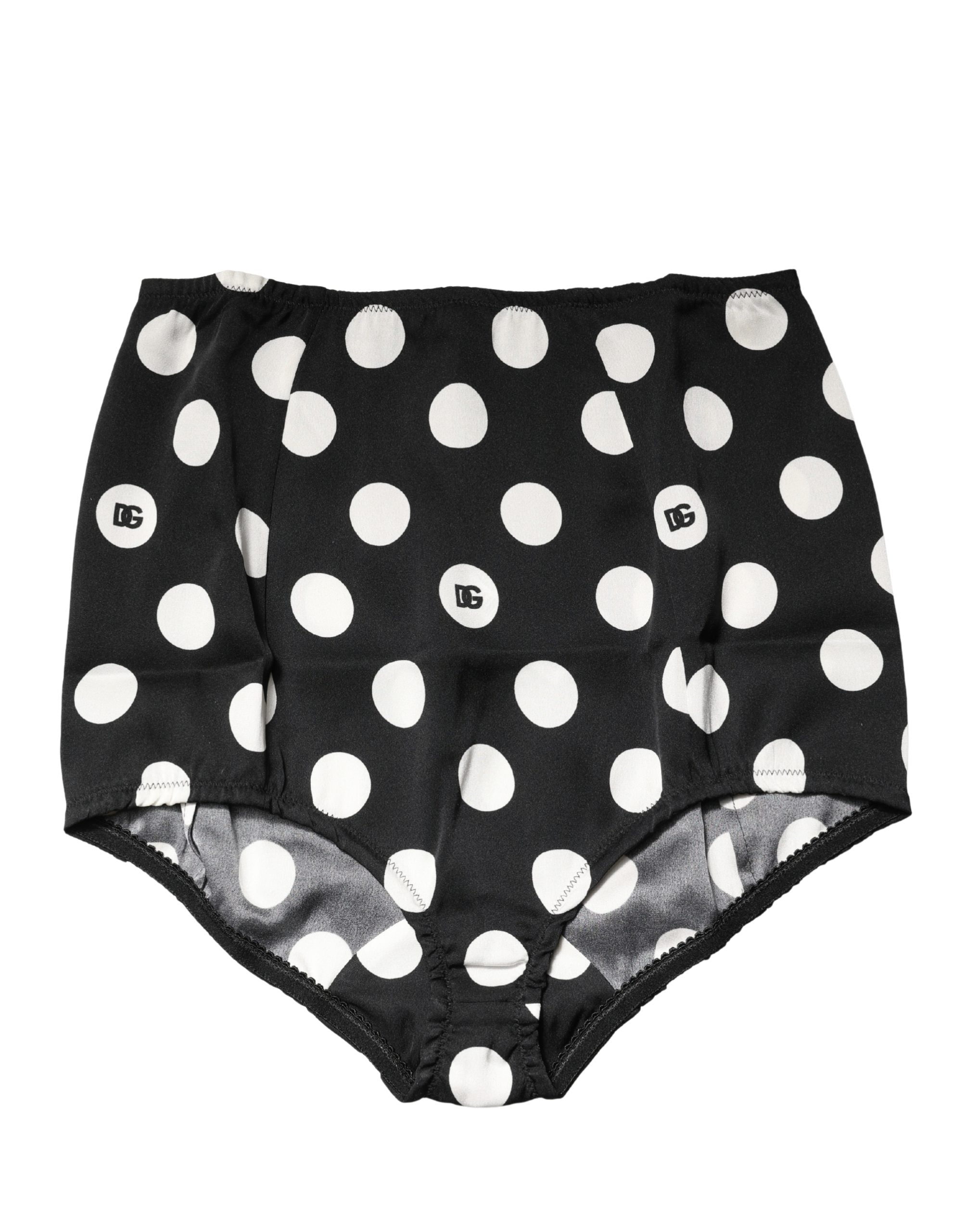 Black Polka Dot High Waist Girdle Panty Underwear