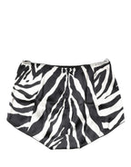 Black White Zebra High Waist Girdle Panty Underwear