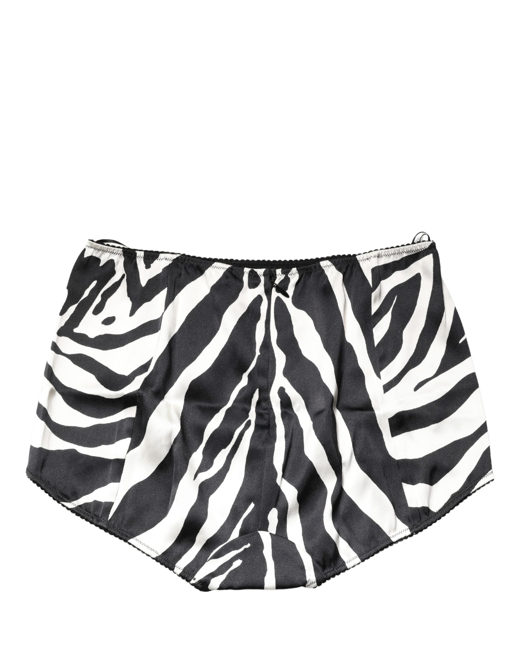 Black White Zebra High Waist Girdle Panty Underwear