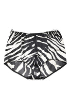 Black White Zebra High Waist Girdle Panty Underwear