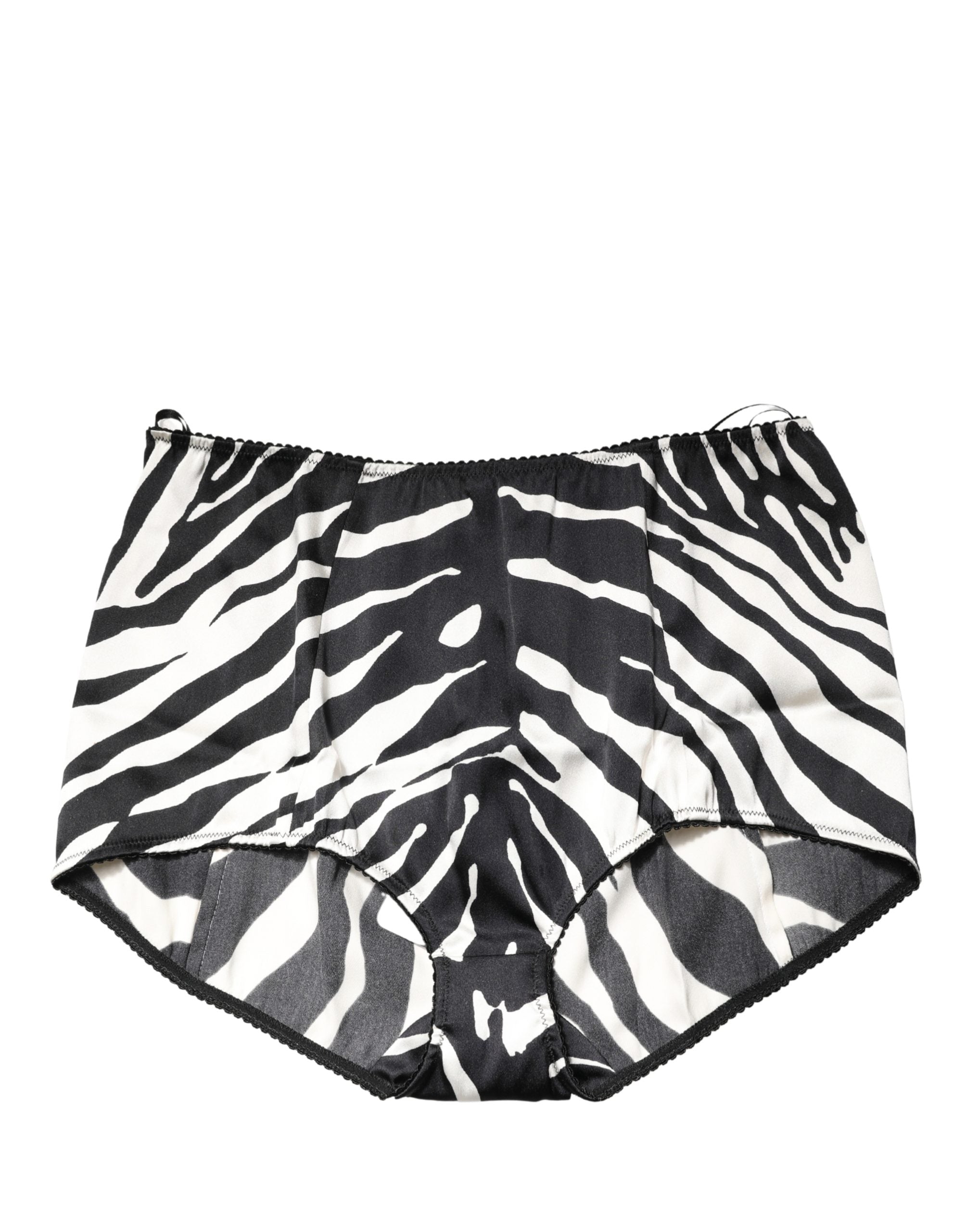 Black White Zebra High Waist Girdle Panty Underwear