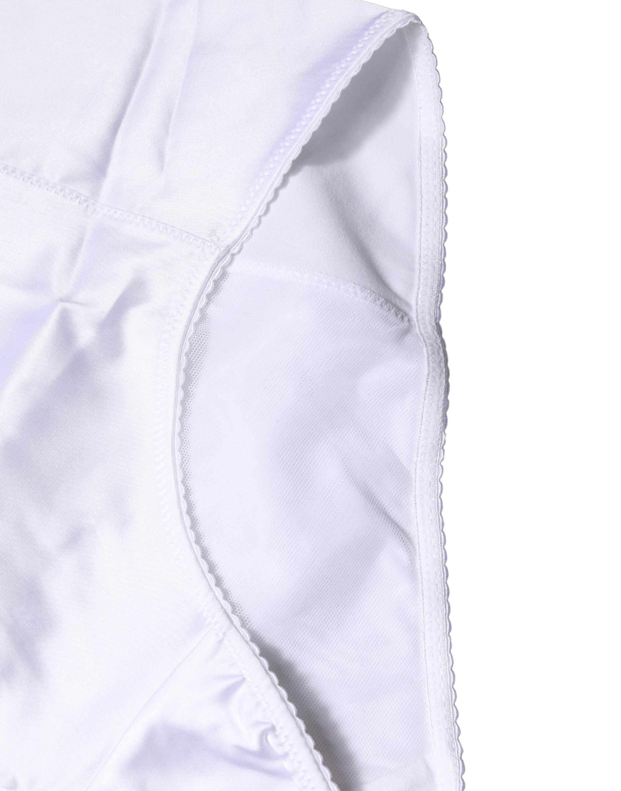 White Silk Blend High Waist Girdle Panty Underwear