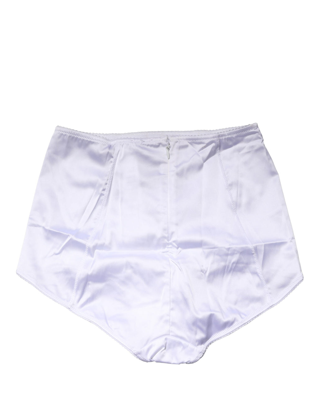 White Silk Blend High Waist Girdle Panty Underwear