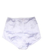 White Silk Blend High Waist Girdle Panty Underwear