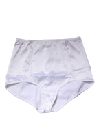 White Silk Blend High Waist Girdle Panty Underwear