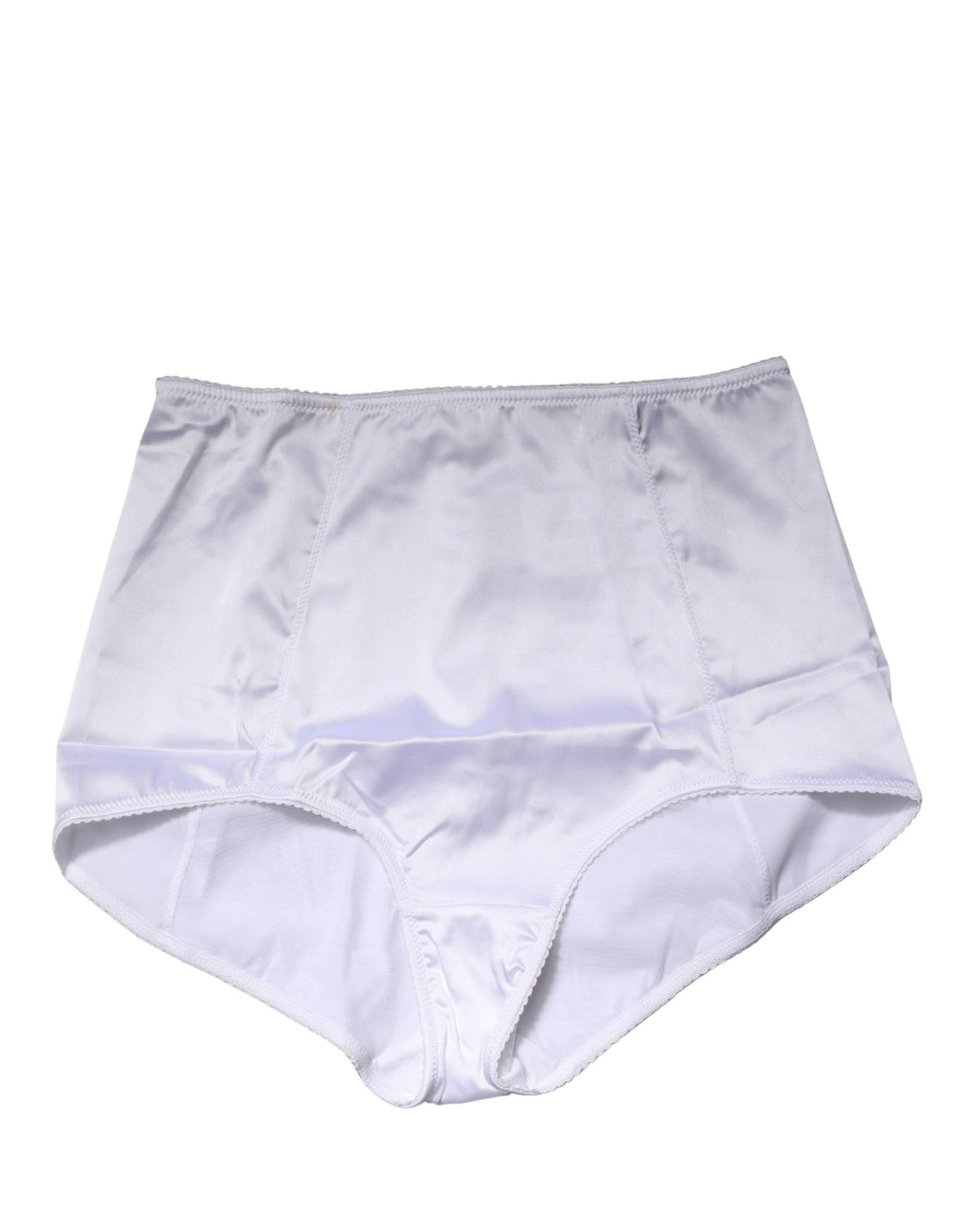 White Silk Blend High Waist Girdle Panty Underwear