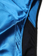 Blue Silk Blend High Waist Girdle Panty Underwear