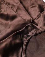 Brown Silk Blend High Waist Girdle Panty Underwear