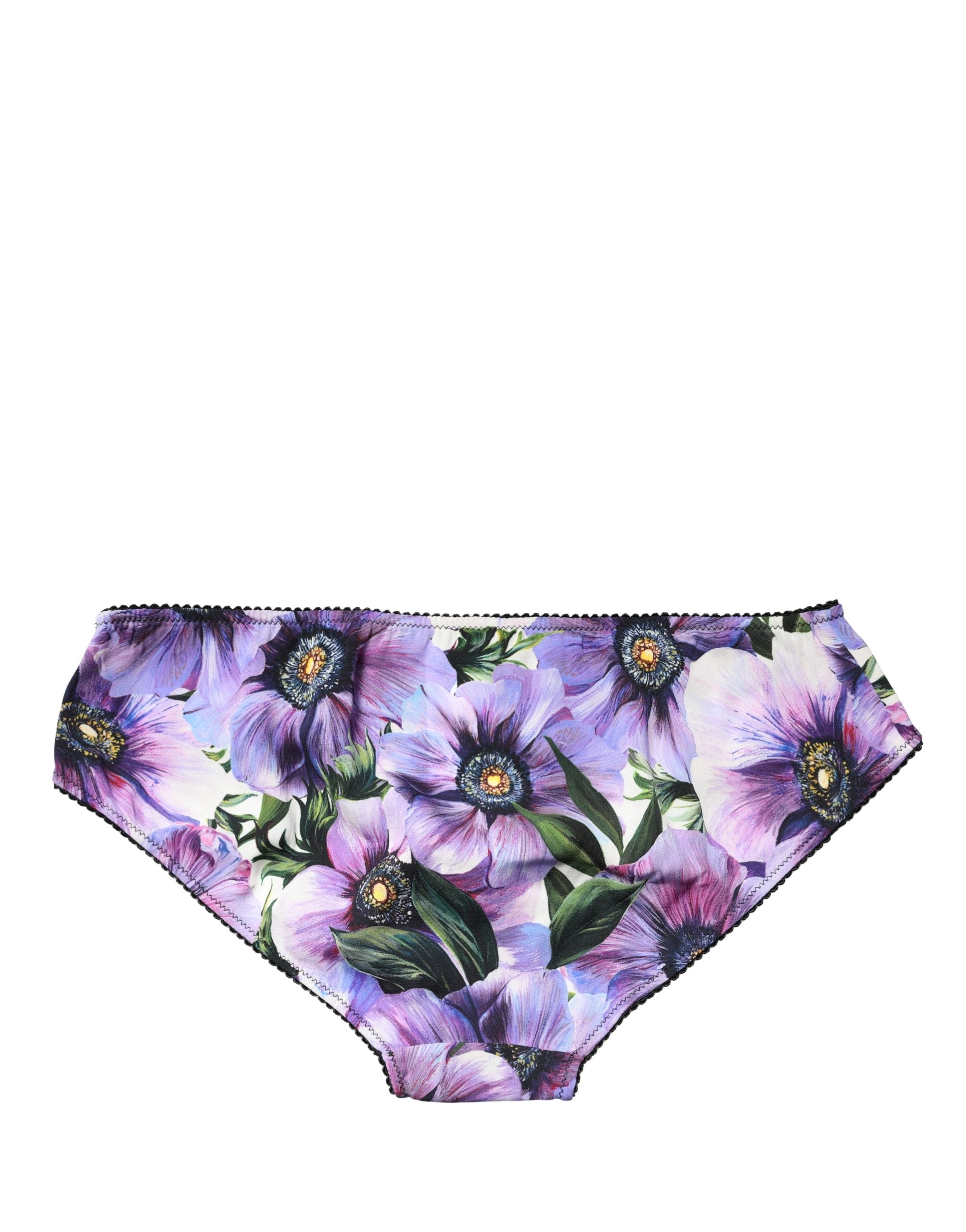Multicolor Floral Mid Waist Brief Panty Underwear