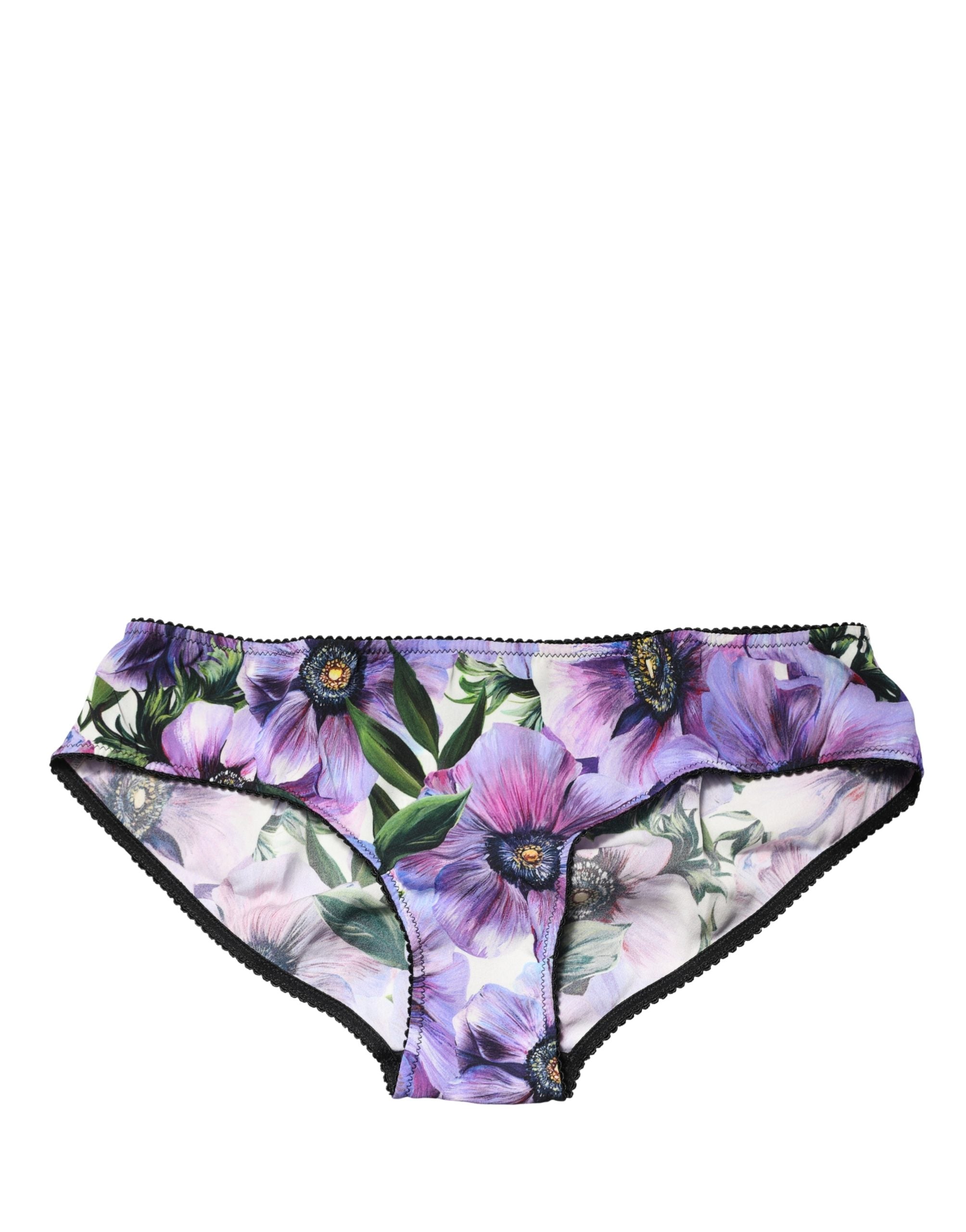 Multicolor Floral Mid Waist Brief Panty Underwear