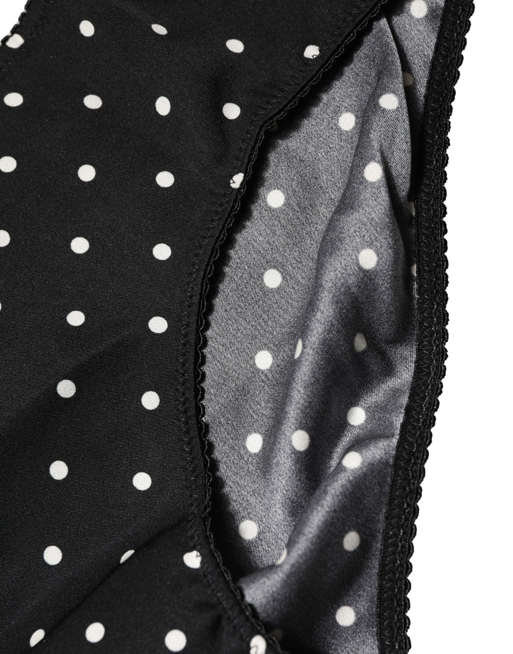 Black Polka Dots Mid Waist Brief Panty Underwear