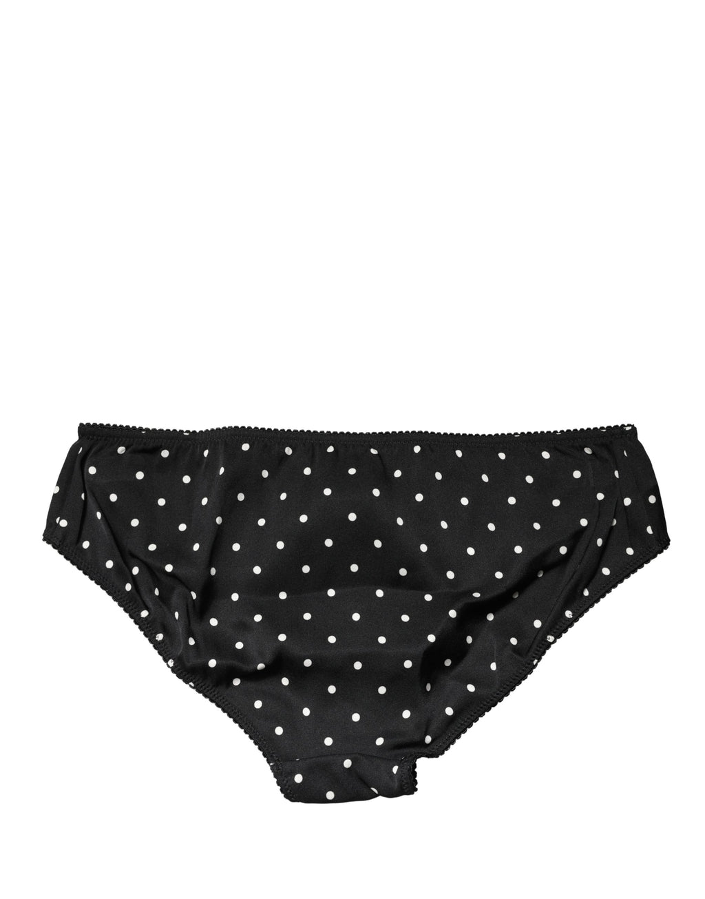 Black Polka Dots Mid Waist Brief Panty Underwear