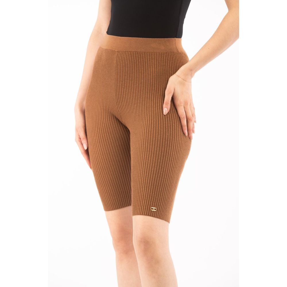 Brown Lyocell Knee Length