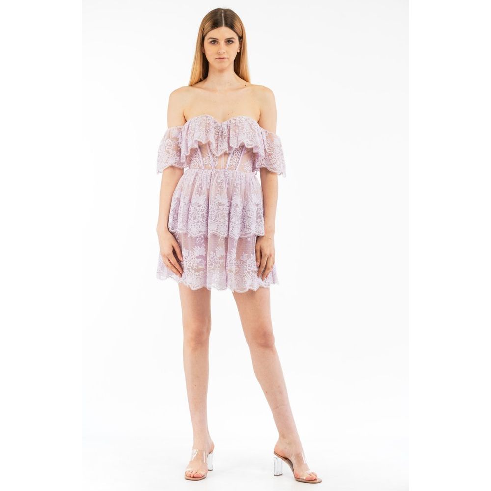 Light Blue Polyamide Casual Dress