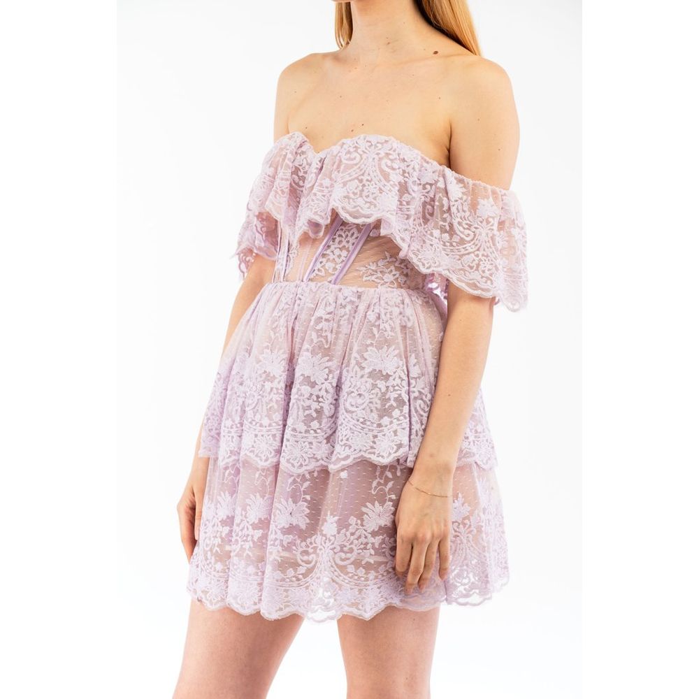 Light Blue Polyamide Casual Dress