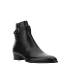 Black Calfskin Ankle Boots
