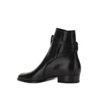 Black Calfskin Ankle Boots