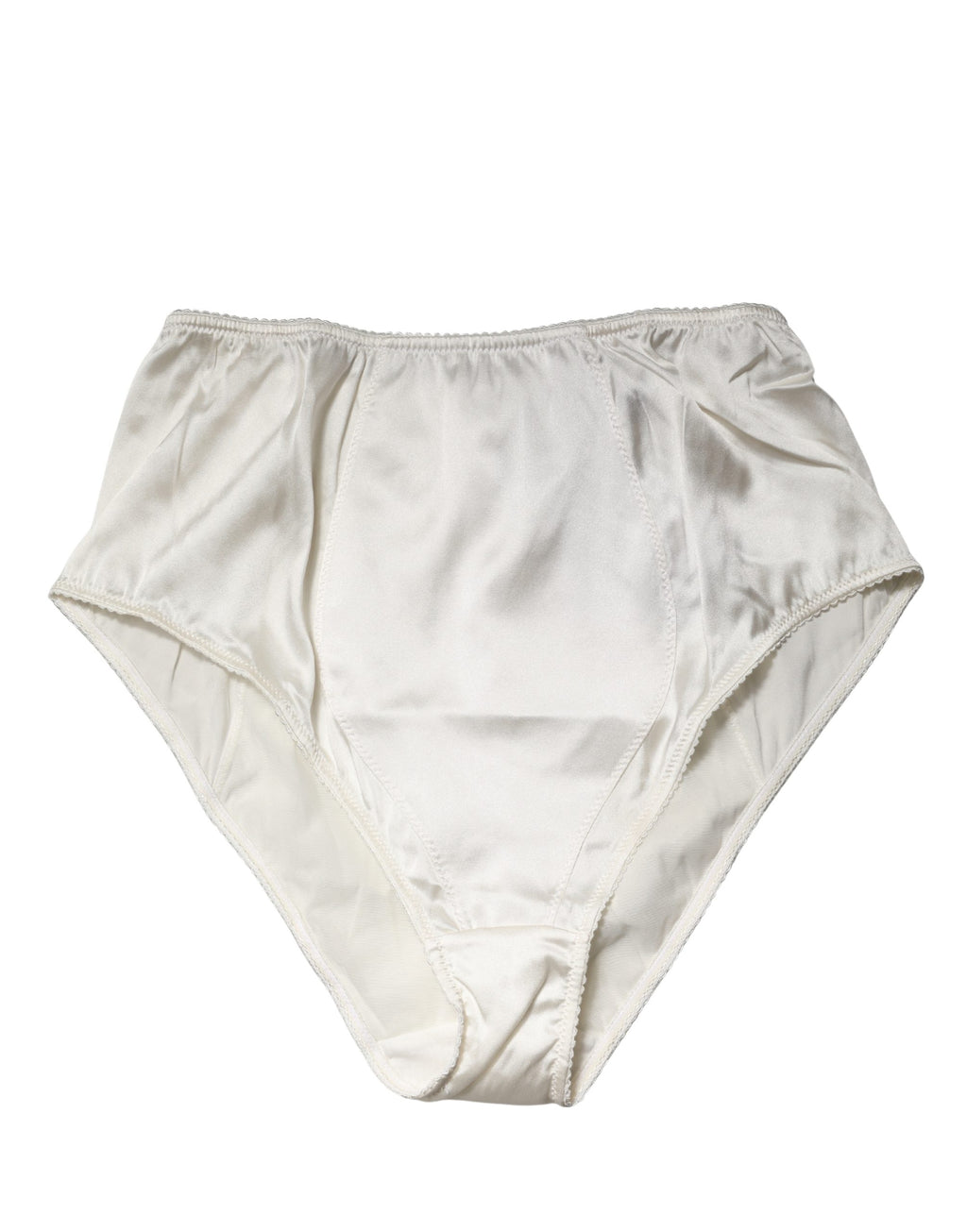 White Silk Blend High Waist Girdle Panty Underwear