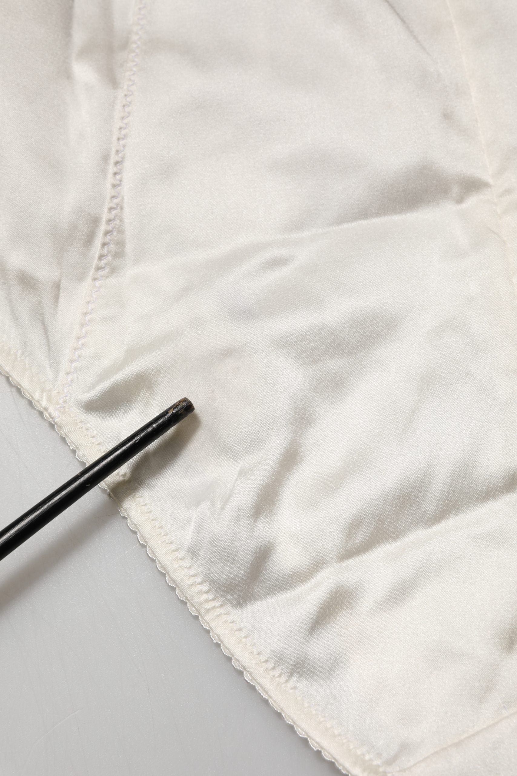 White Silk Blend High Waist Girdle Panty Underwear