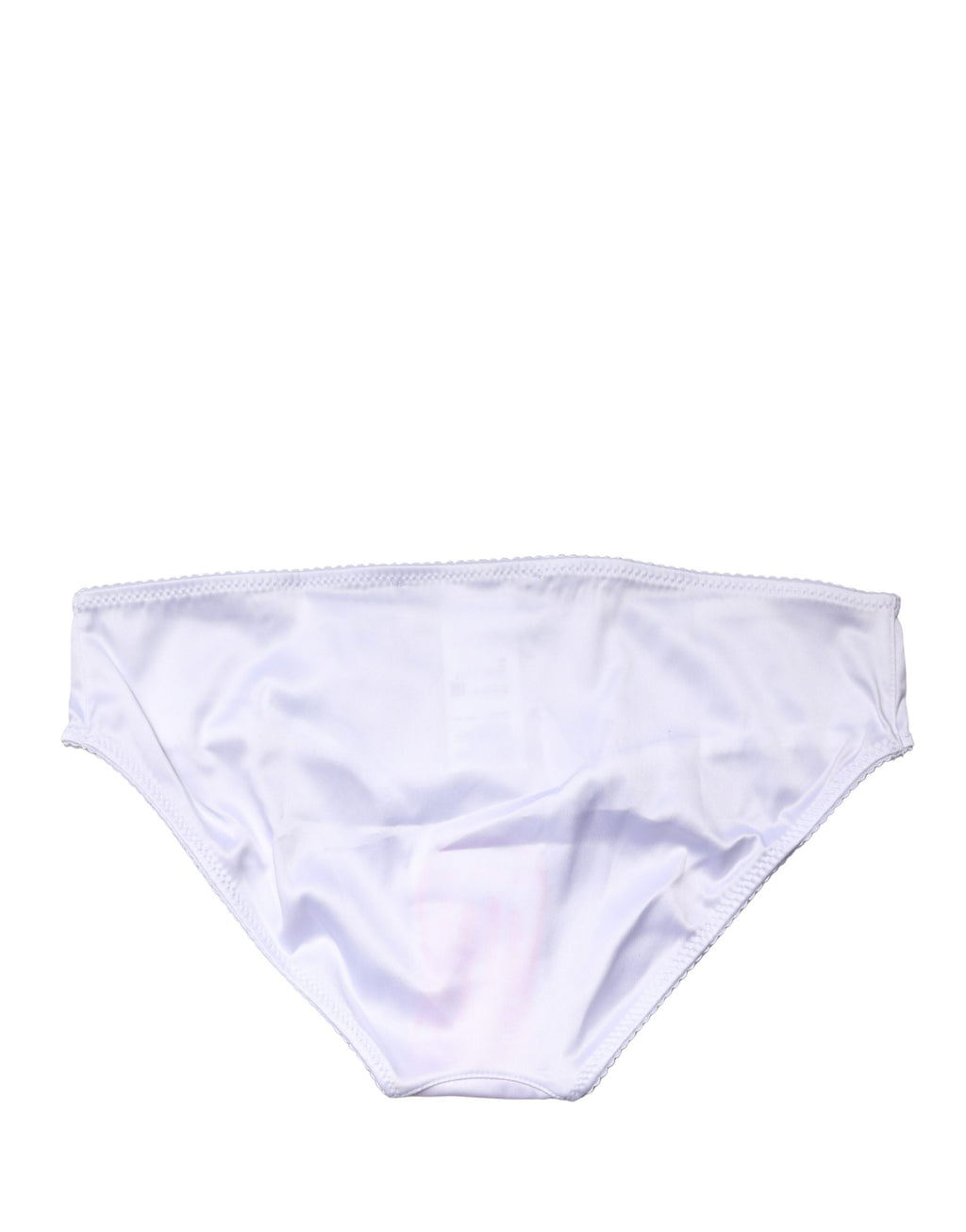 White Silk Stretch Mid Waist Brief Panty Underwear