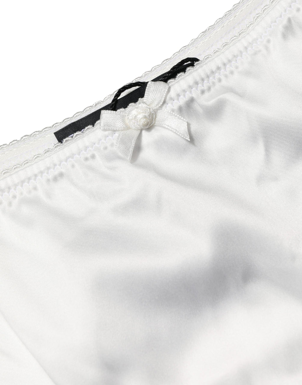 White Silk Stretch Mid Waist Brief Panty Underwear