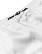 White Silk Stretch Mid Waist Brief Panty Underwear