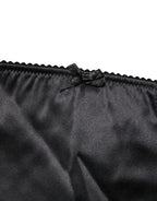 Black Silk Blend High Waist Girdle Panty Underwear