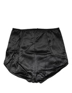 Black Silk Blend High Waist Girdle Panty Underwear
