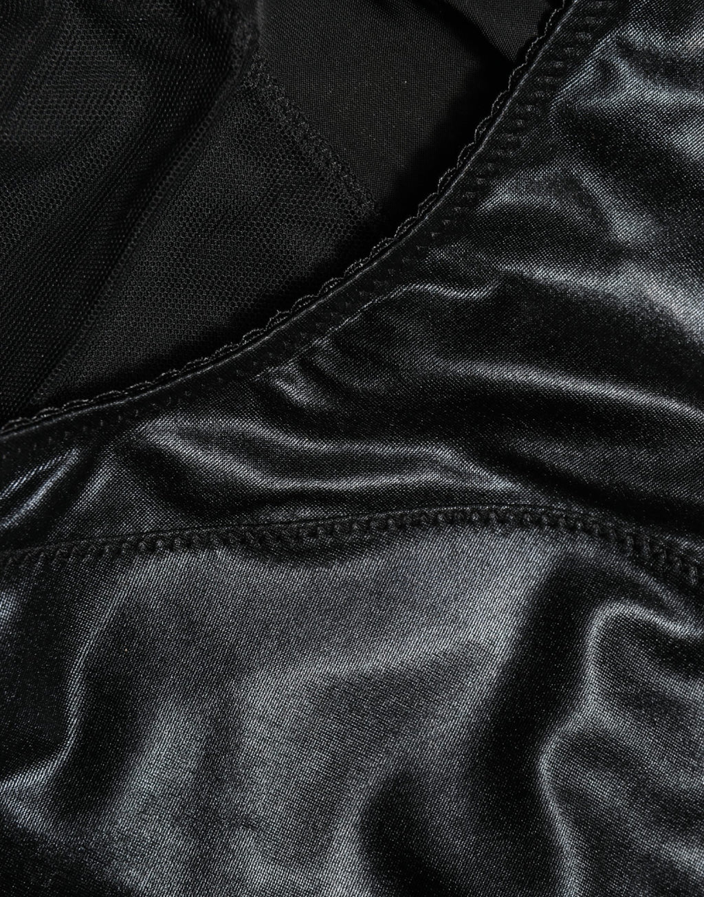 Black Silk Blend High Waist Girdle Panty Underwear