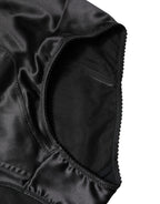 Black Silk Blend High Waist Girdle Panty Underwear