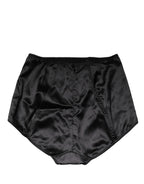 Black Silk Blend High Waist Girdle Panty Underwear
