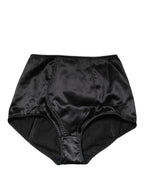 Black Silk Blend High Waist Girdle Panty Underwear