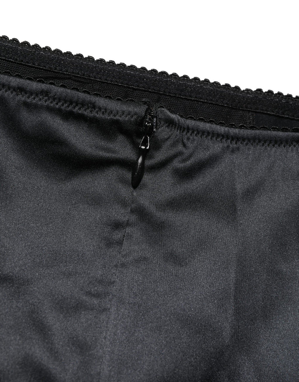 Black Silk Blend High Waist Girdle Panty Underwear