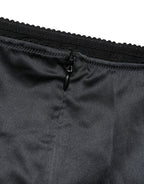 Black Silk Blend High Waist Girdle Panty Underwear