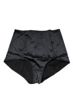 Black Silk Blend High Waist Girdle Panty Underwear