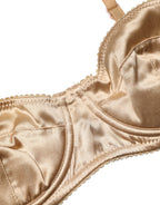 Beige Semi-Pad Underwire Balconette Bra Underwear