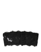 Black Lace Bandeau Bra Tube Top Underwear