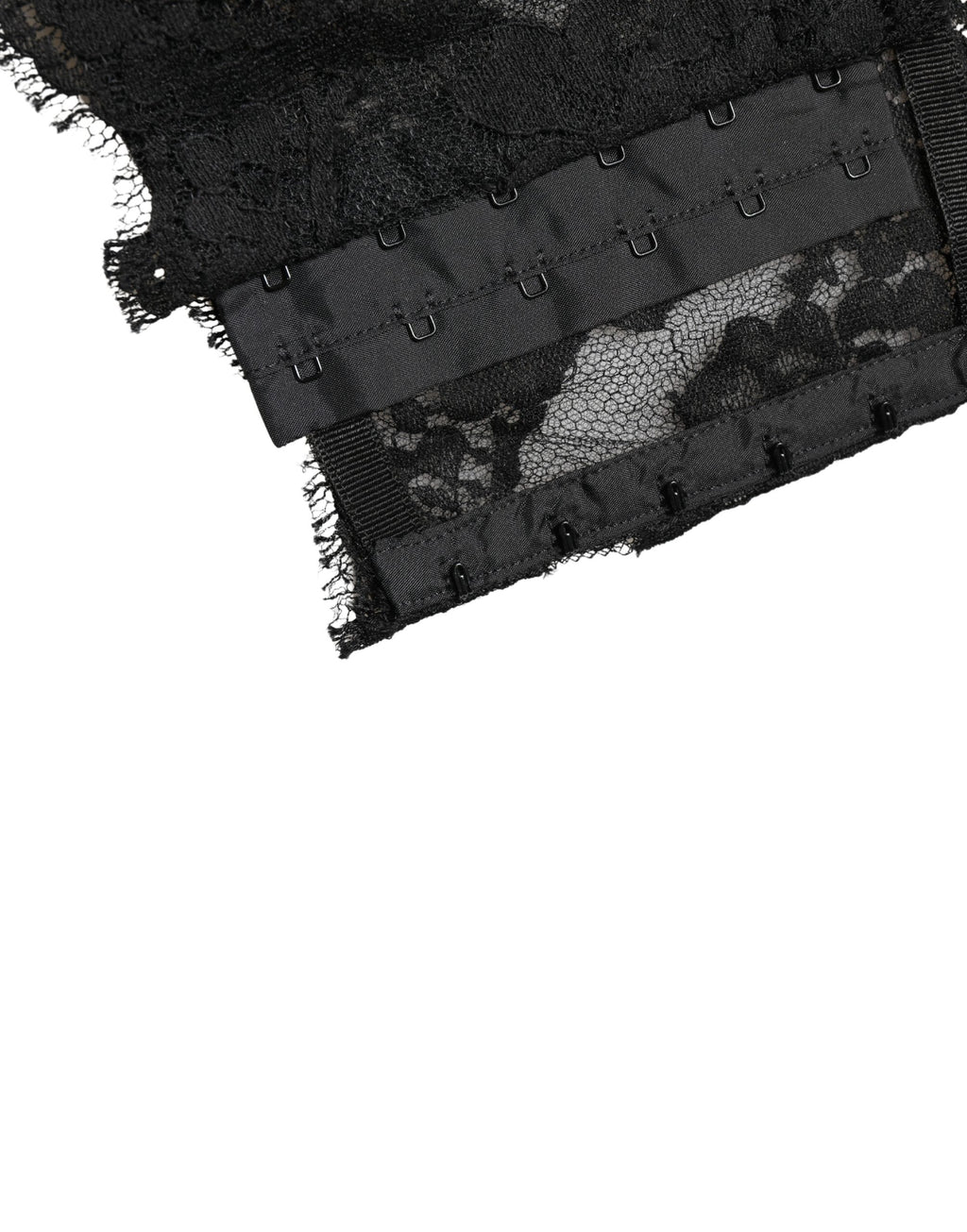 Black Lace Bandeau Bra Tube Top Underwear