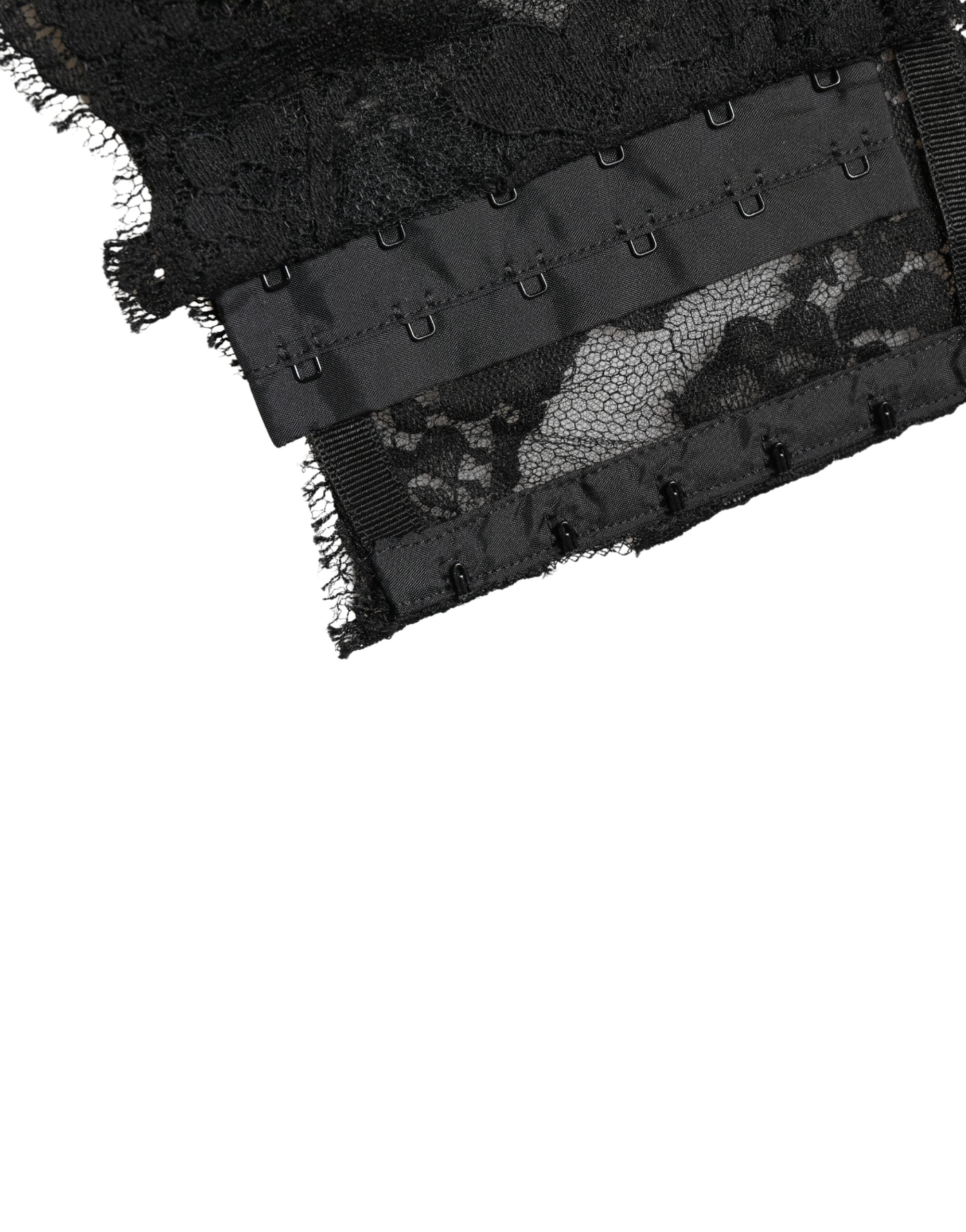 Black Lace Bandeau Bra Tube Top Underwear