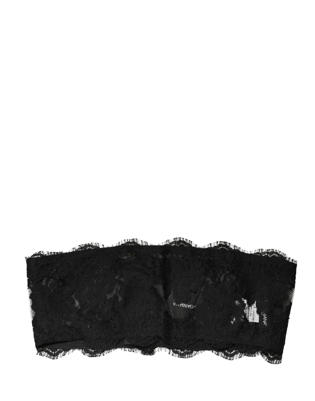 Black Lace Bandeau Bra Tube Top Underwear