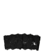 Black Lace Bandeau Bra Tube Top Underwear