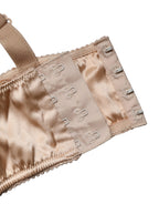 Beige Semi-Pad Underwire Balconette Bra Underwear