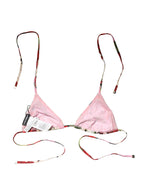 Multicolor Floral Triangle Bikini Top Swimwear