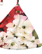 Multicolor Floral Triangle Bikini Top Swimwear