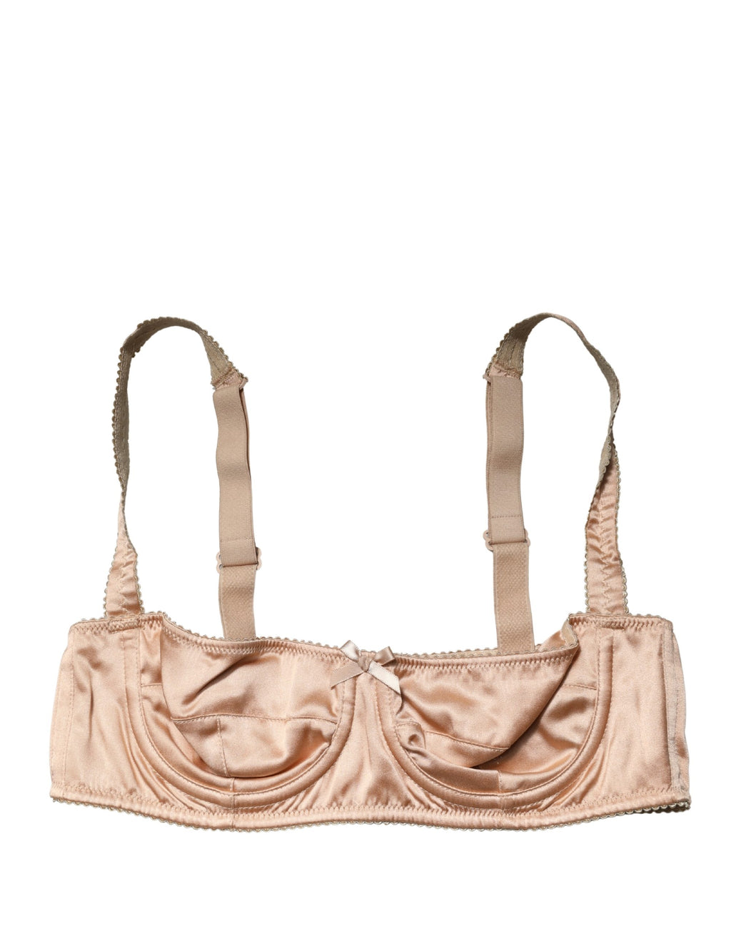 Beige Semi-Pad Underwire Balconette Bra Underwear