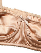 Beige Semi-Pad Underwire Balconette Bra Underwear