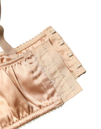 Beige Semi-Pad Underwire Balconette Bra Underwear