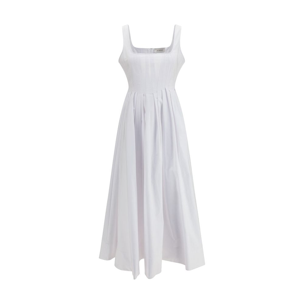 White Cotton Casual Dress
