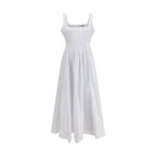 White Cotton Casual Dress