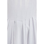 White Cotton Casual Dress